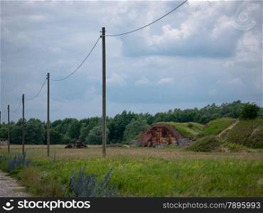 Neuruppin, Ostprignitz-Ruppin, state Brandenburg, Germany - remnants of the former air base. It was operated primarily as a military airfield in the years 1916 to 1991.