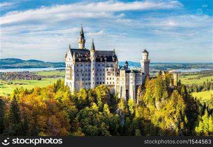 Neuschwanstein castle in a summer day in Germany