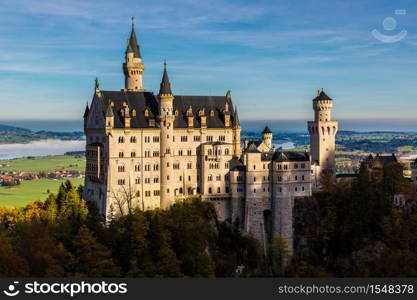 Neuschwanstein castle in a summer day in Germany