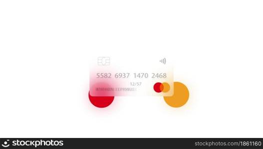 Neutral Mastercard credit card on colorful background rendered with the glassmorphism effect. Internet shopping concept, mobile payments, financial transactions. looped video. Neutral Mastercard credit card on colorful background rendered with the glassmorphism effect. Internet shopping concept, mobile payments, financial transactions. looped video.