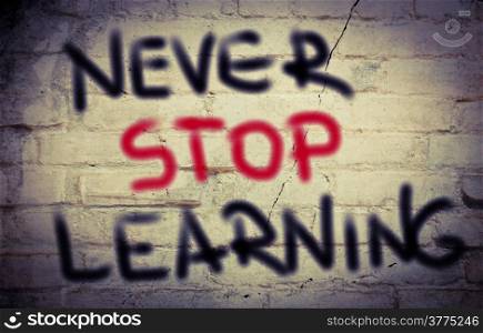 Never Stop Learning Concept