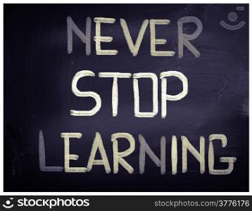 Never Stop Learning Concept