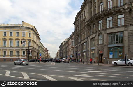 Nevsky Prospect .Saint-Petersburg, Russia.June 2, 2015