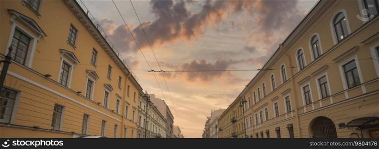 Nevsky prospekt - the main street of St. Petersburg. Russia