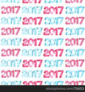 New 2017 year - seamless pattern
