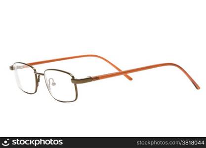 New and modern glasses on a white background
