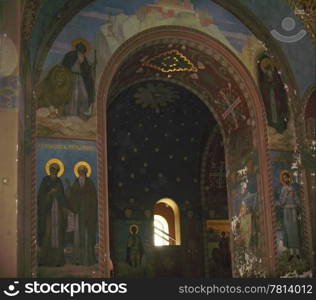 New Aphon monastery. Abkhazia. Icon on the wall