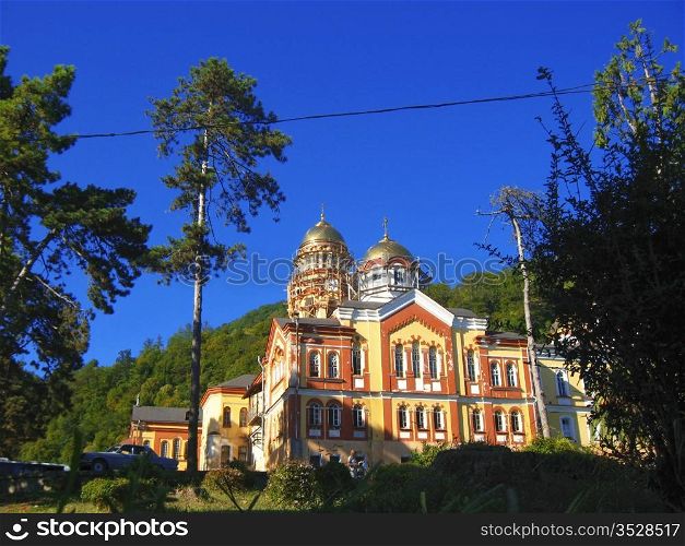New Aphon monastery. Orthodox church. Abkhazia republic