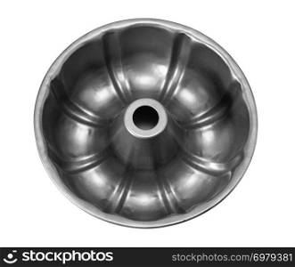 New black nonstick coating roasting pan isolated on white with clipping path