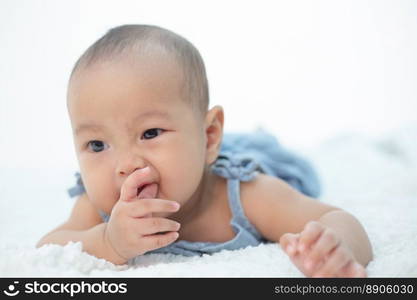 New born baby hand,selective focus