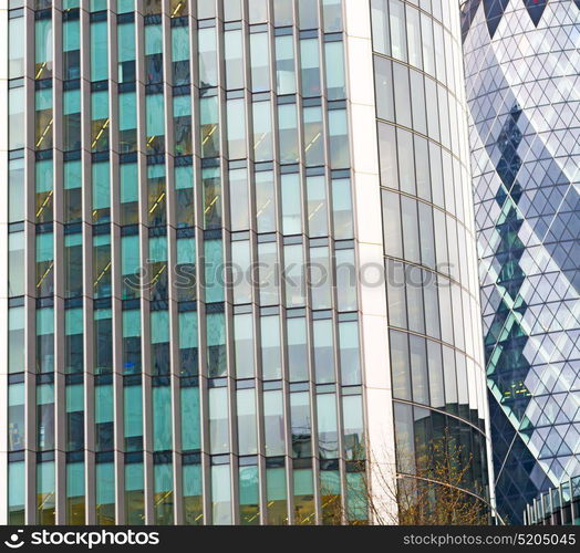 new building in london skyscraper financial district and window