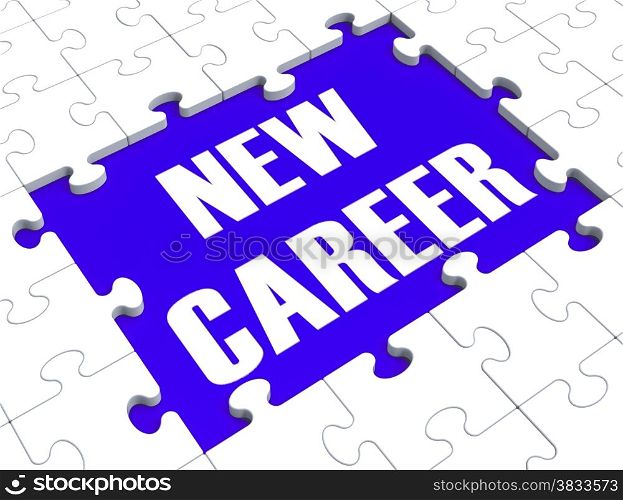 . New Career Puzzle Showing Future Employment Or Occupation