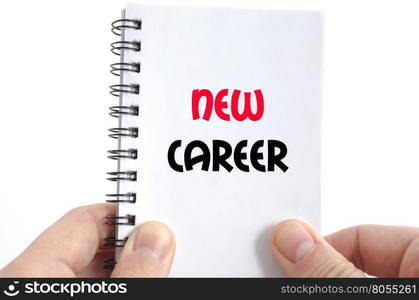 New career text concept isolated over white background