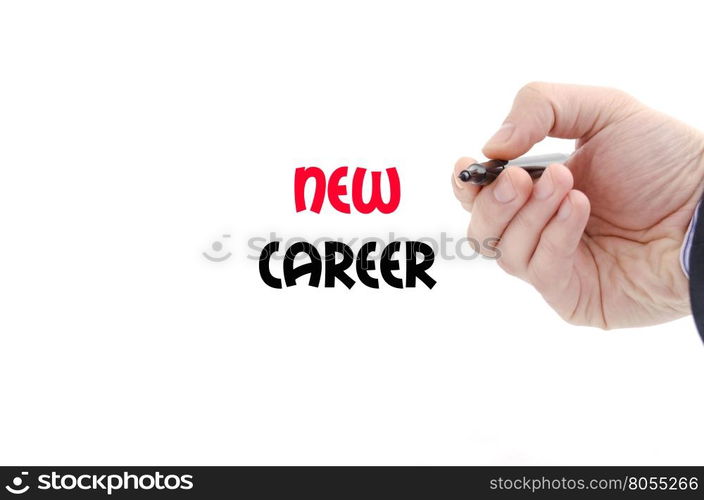 New career text concept isolated over white background