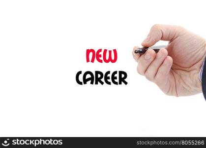 New career text concept isolated over white background