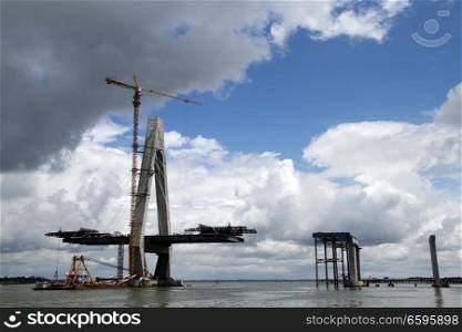 New cement bridge in Hainan island, China