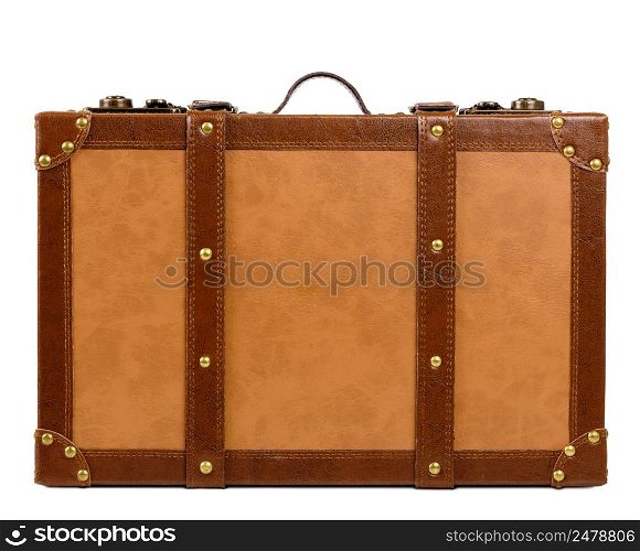 New clean retro stylized suitcase isolated on white background