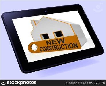 New Construction House Tablet Meaning Brand New Home Or Building