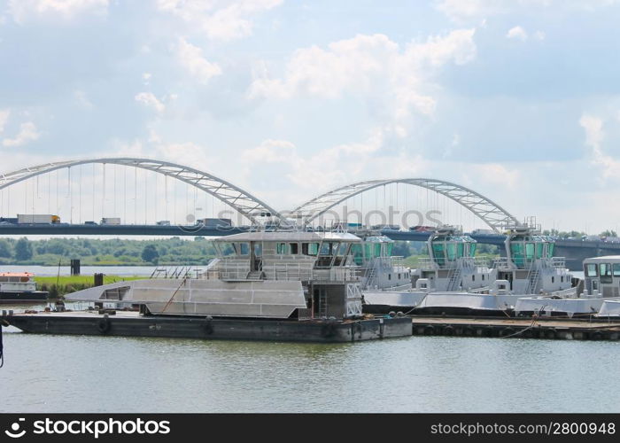 New cutting ships at the shipyard. Netherlands