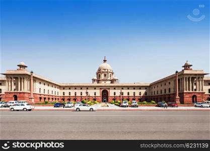 NEW DELHI, INDIA - SEPTEMBER 18: Rashtrapati Bhavan is the official home of the President of India on September 18, 2013, New Delhi, India.