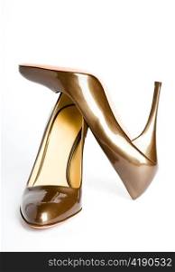 New elegant shoes on high heel