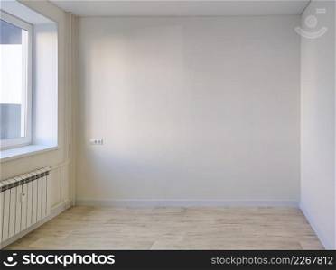 New empty white room with window -renovation. New empty white room with window
