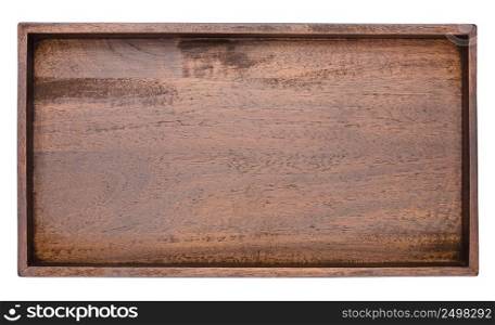 New empty wooden box isolated on white background.
