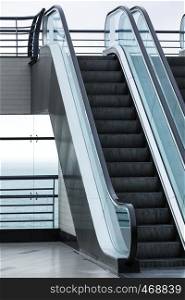 new escalator in a modern building