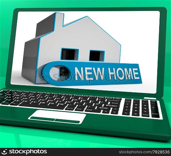 New Home House Laptop Meaning Finding And Purchasing Property
