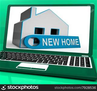 New Home House Laptop Meaning Finding And Purchasing Property