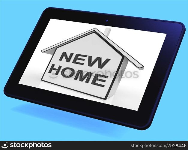 New Home House Tablet Meaning Buying Or Purchasing Property