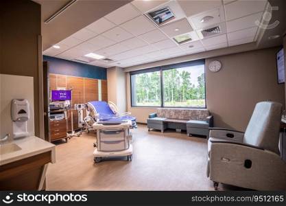 new hospital patient room ready for use