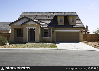 New House With Dormers Over Garage