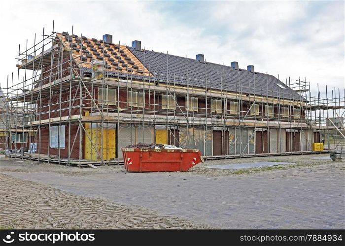 New houses under construction in the Netherlands