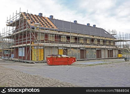 New houses under construction in the Netherlands