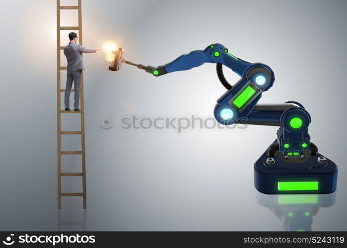 New idea concept with businessman