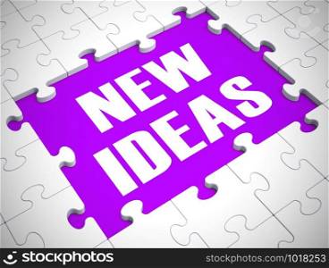 New ideas concept icon meaning creative thoughts from brainstorm. Suggested breakthroughs and views - 3d illustration.