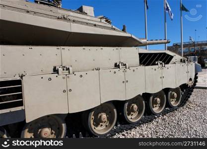 New Israeli Merkava Mark IV tank in museum