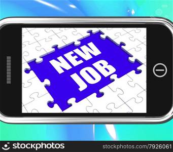. New Job Tablet Meaning Different Workplace Or Occupation