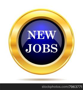 New jobs icon. Internet button on white background.