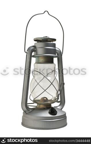 new kerosene lamp isolated on white background