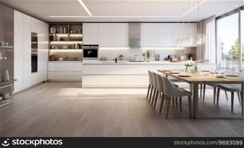 New kitchen in modern luxury home.