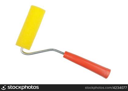 new paint roller isolated on a white background