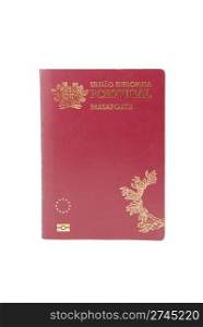 new Portuguese Electronic Passport (PEP) isolated on white background
