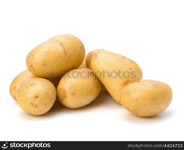 New potato isolated on white background close up