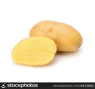 New potato isolated on white background close up