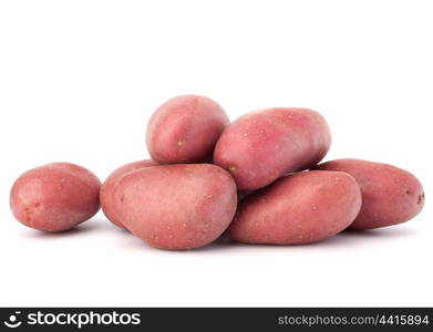 New potato tuber heap isolated on white background cutout