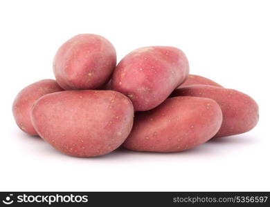 New potato tuber heap isolated on white background cutout