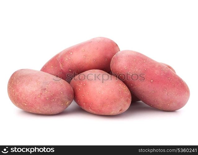New potato tuber heap isolated on white background cutout