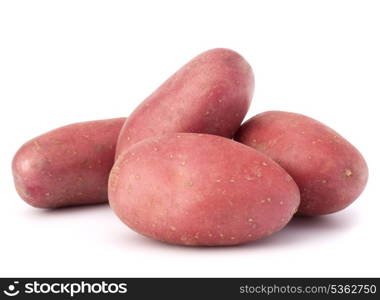 New potato tuber heap isolated on white background cutout